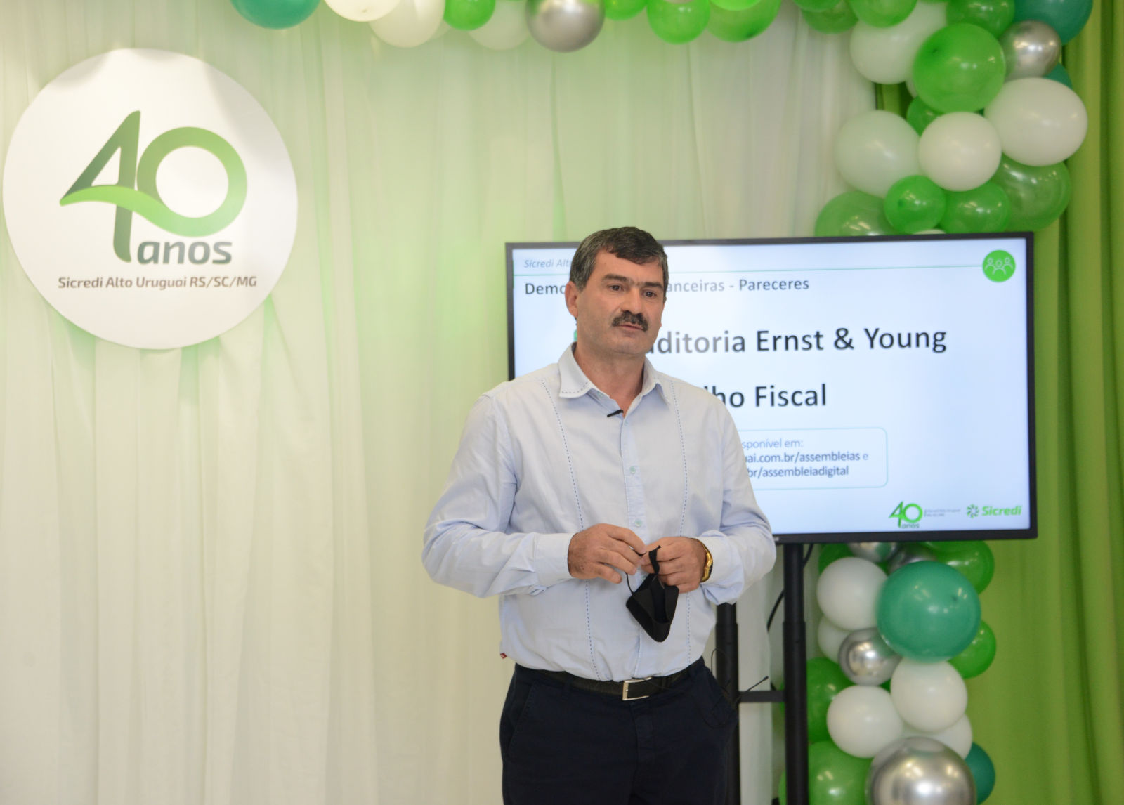 Sergio Basso emitindo o parecer do Conselho Fiscal
